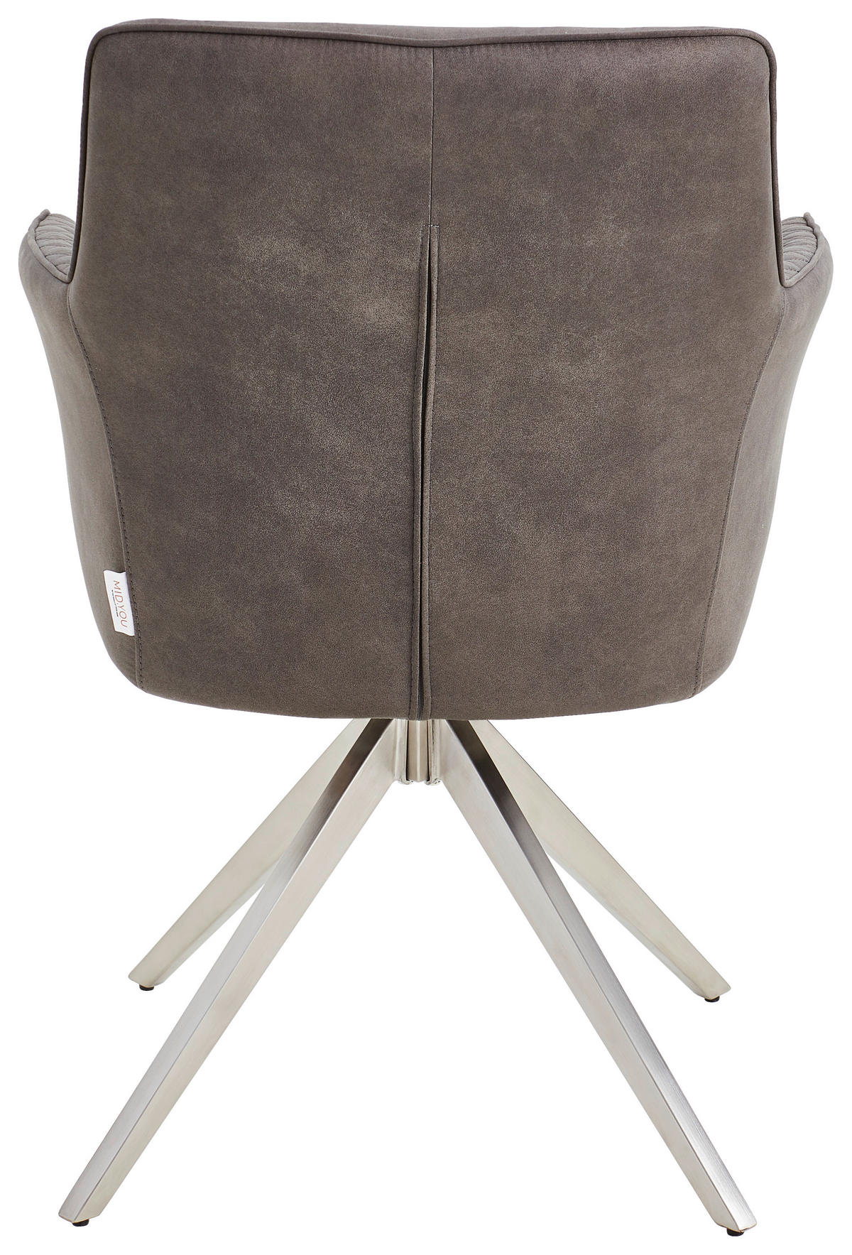 ARMLEHNSTUHL  in Edelstahl Mikrofaser  - Edelstahlfarben/Grau, Basics, Textil/Metall (62/90/63cm) - MID.YOU