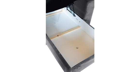 ECKSOFA Dunkelgrau Cord  - Dunkelgrau/Schwarz, KONVENTIONELL, Textil/Metall (258/168cm) - Carryhome