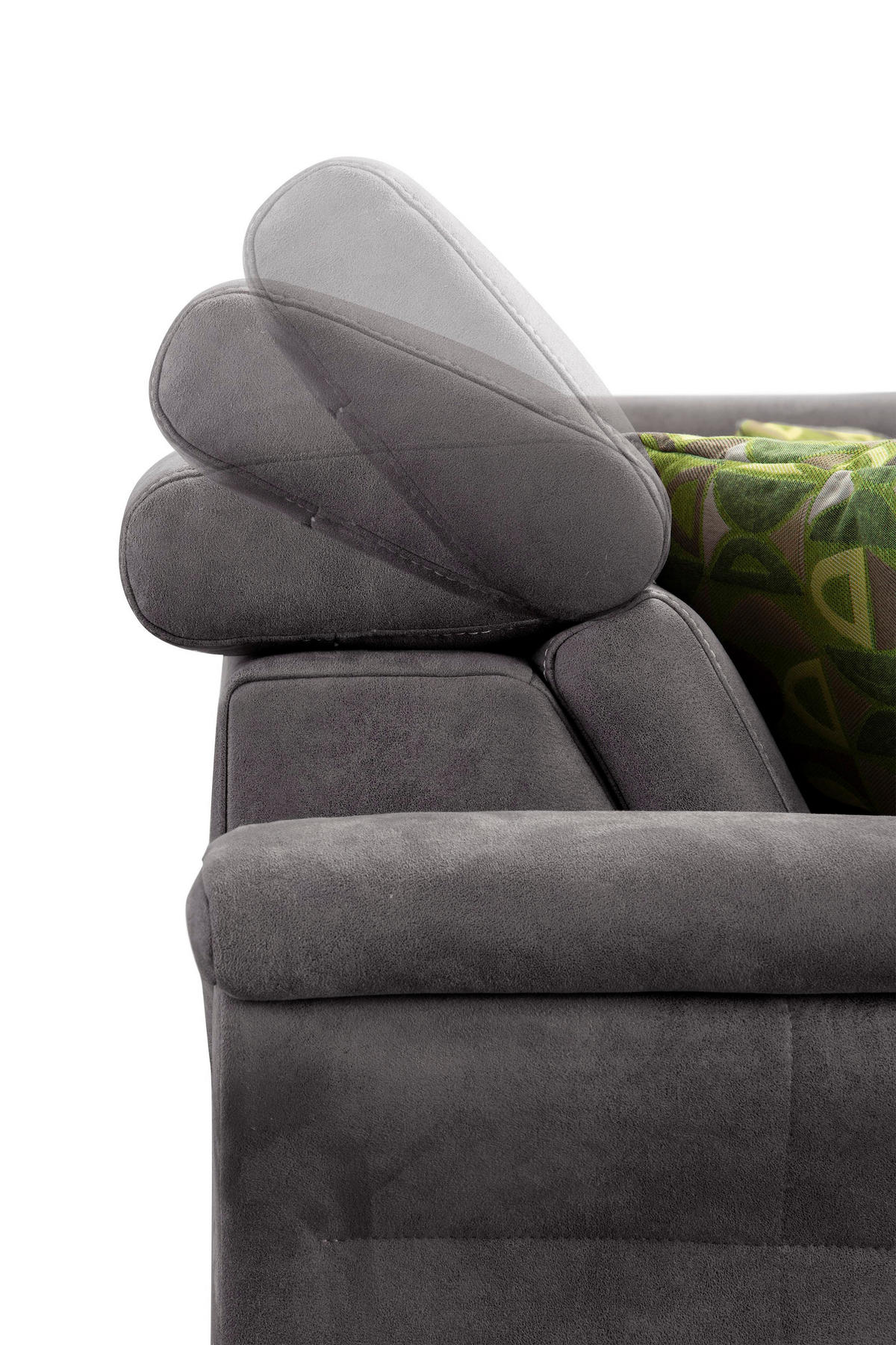 ECKSOFA in Mikrofaser Anthrazit  - Eichefarben/Anthrazit, Konventionell, Holz/Textil (245/194cm) - Sit & More
