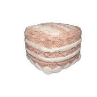 POUF in Creme, Rosa Textil  - Creme/Rosa, Trend, Textil (50/45/50cm) - Kayoom