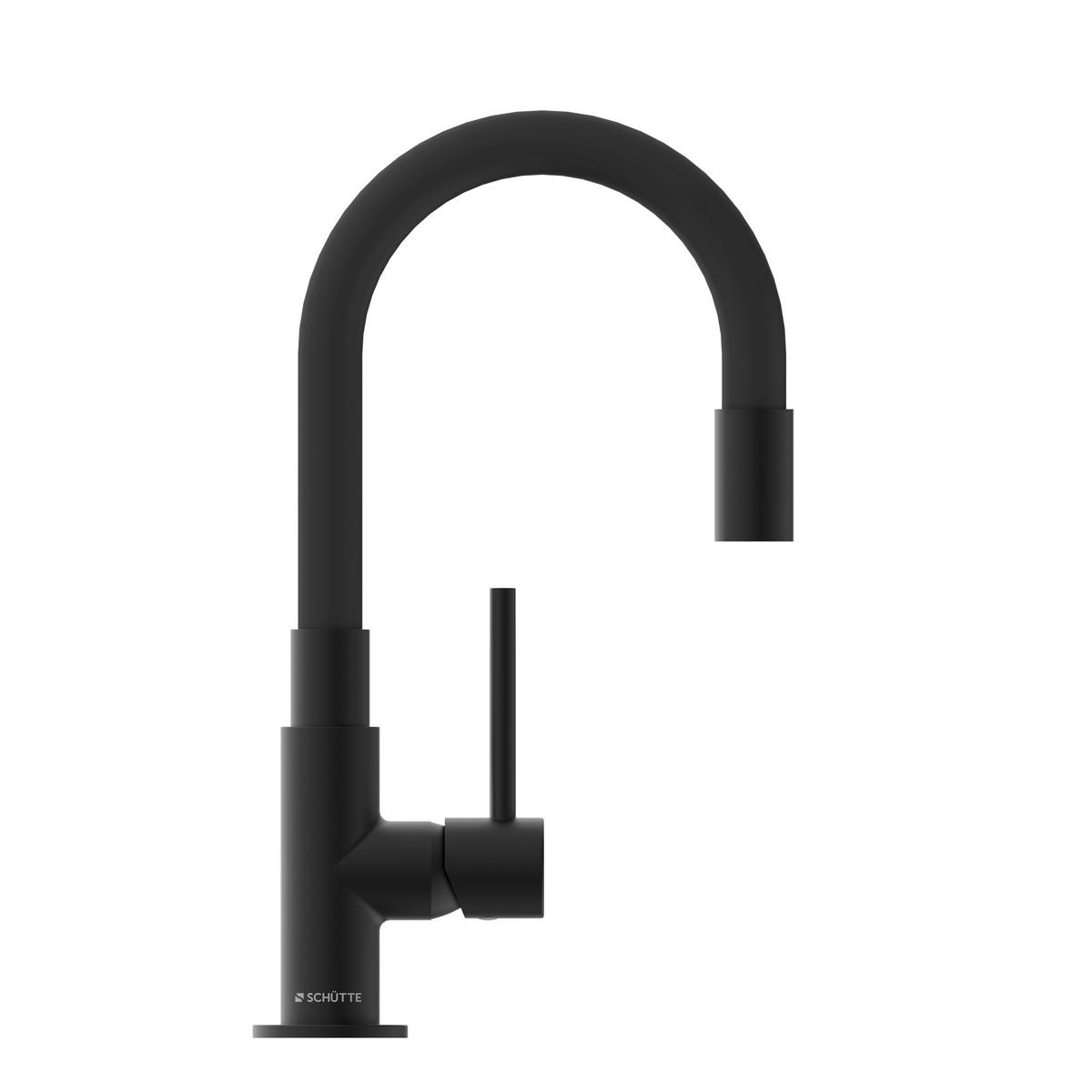 WASCHTISCHARMATUR 32586  - Schwarz, Basics, Metall (23/20/5,5cm) - Schütte