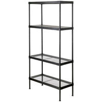 REGAL Schwarz  - Schwarz, Basics, Kunststoff/Metall (75/150/32cm) - Carryhome