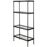 REGAL Schwarz  - Schwarz, Basics, Kunststoff/Metall (75/150/32cm) - Carryhome