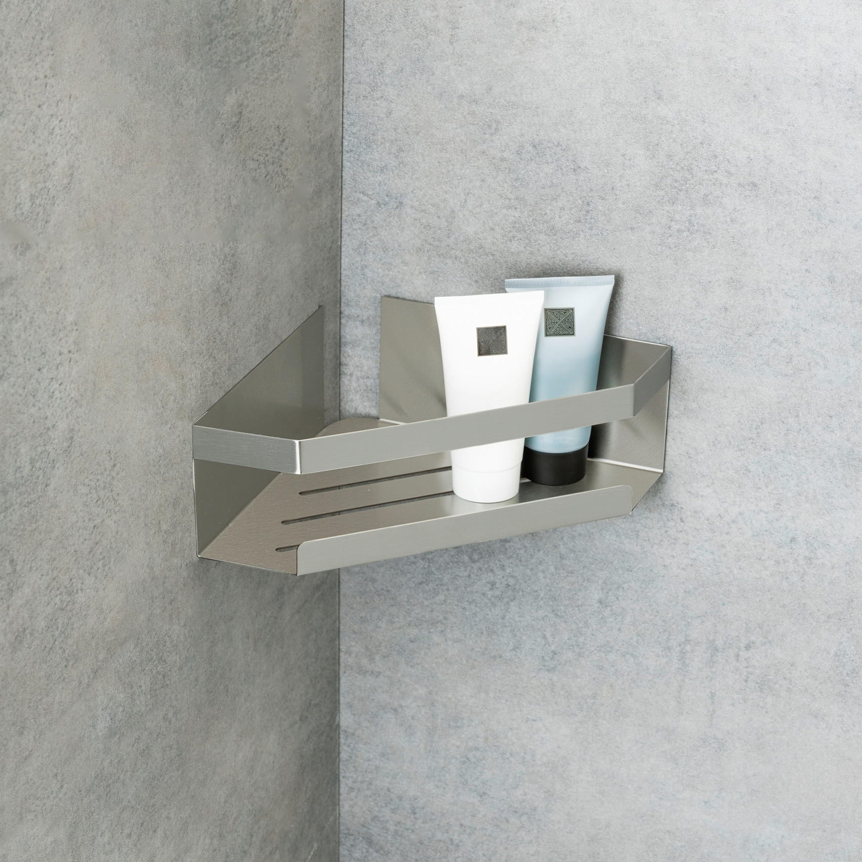 DUSCHABLAGE - Edelstahlfarben, KONVENTIONELL, Metall (28,5/8/18cm) - Schöner Wohnen