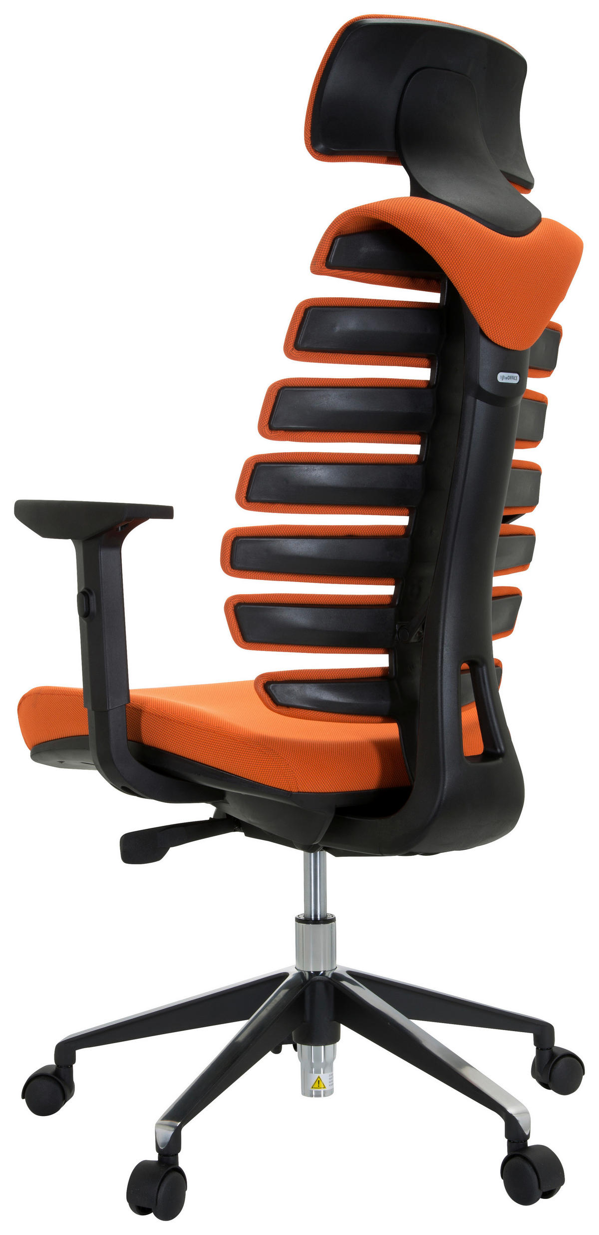 OTOČNÁ ŽIDLE, plochá tkanina, oranžová, černá - oranžová/černá, Moderní, kov/textil (65/131/53cm) - MID.YOU