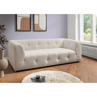 2,5-SITZER Mikrofaser Weiss  - Weiss/Schwarz, Design, Kunststoff/Textil (218/72/95cm) - Livetastic