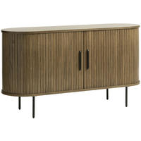 SIDEBOARD  in 140/76/45 cm  - Eiche dunkel/Schwarz, Trend, Holz/Holzwerkstoff (140/76/45cm) - home24