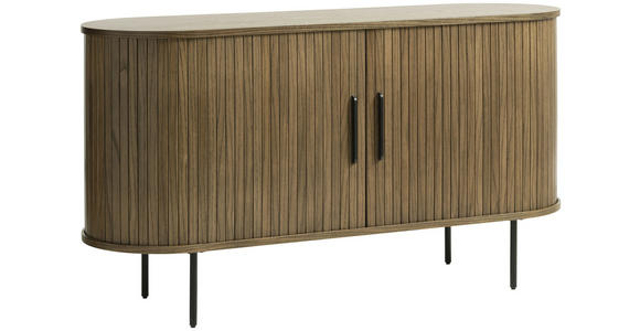 SIDEBOARD Eiche dunkel  140/76/45 cm  - Eiche dunkel/Schwarz, Trend, Holz/Holzwerkstoff (140/76/45cm) - Xora