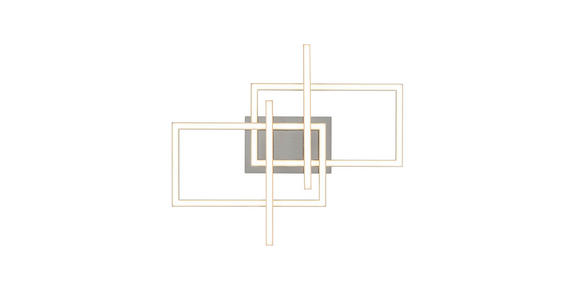 LED-DECKENLEUCHTE 50/43/7,6 cm   - Sandfarben/Chromfarben, Basics, Kunststoff/Metall (50/43/7,6cm) - Novel