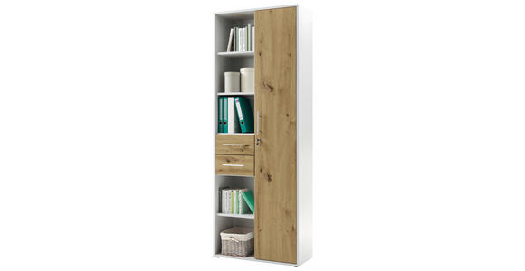 AKTENSCHRANK Eiche Artisan  - Eiche Artisan, MODERN, Holzwerkstoff (80/216/35cm) - Carryhome