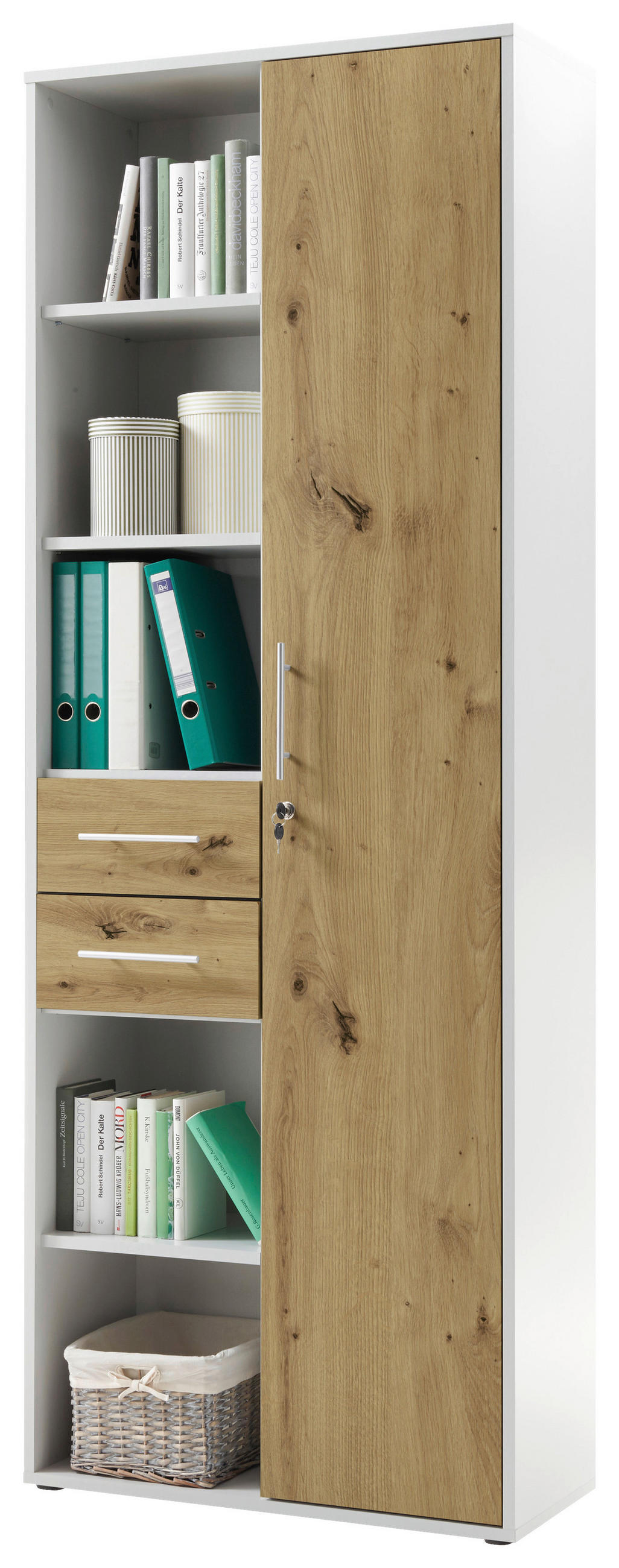 AKTENSCHRANK Eiche Artisan  - Eiche Artisan, MODERN, Holzwerkstoff (80/216/35cm) - Carryhome