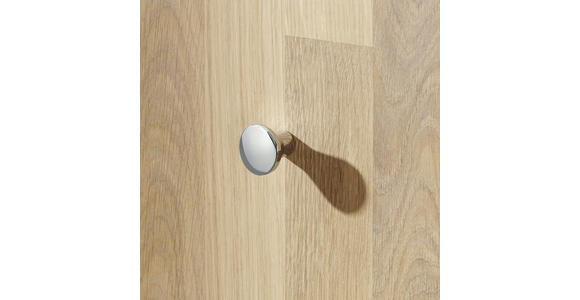 Garderobe Eiche massiv - Natur, Glas/Holz (120/200/39cm) - Linea Natura