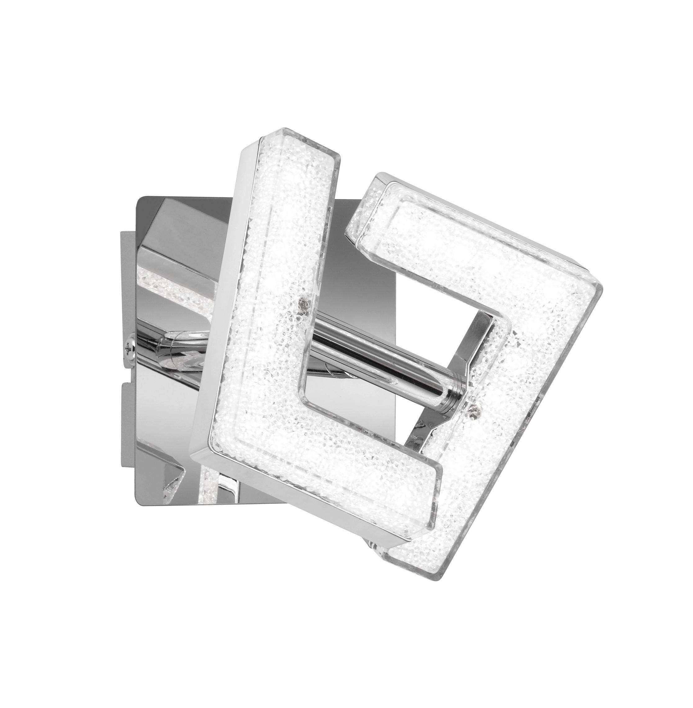 LED-STRAHLER 10/10/10 cm  - Chromfarben, Design, Kunststoff/Metall (10/10/10cm) - Globo
