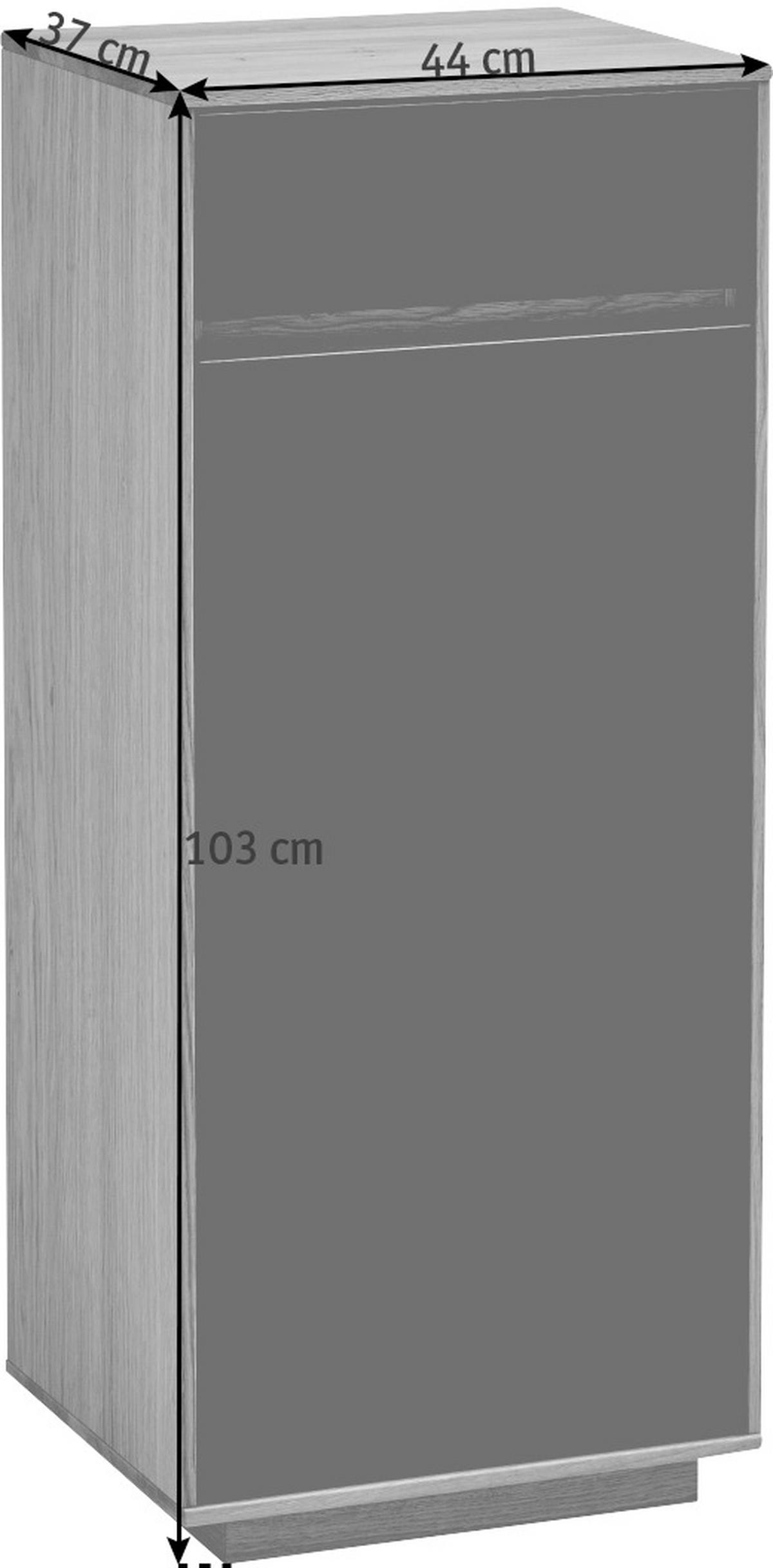 GARDEROBNA OMARA delno masivno barve hrasta, temno rjava - barve hrasta/temno rjava, Design, leseni material/les (44/103/37cm) - Novel