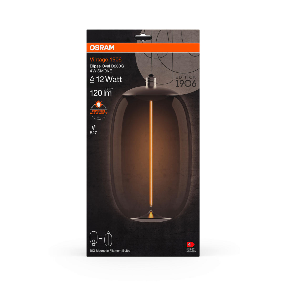 LED-LEUCHTMITTEL   E27 4 W 120 lm  - Eschefarben, KONVENTIONELL, Kunststoff (20/37cm) - Ledvance