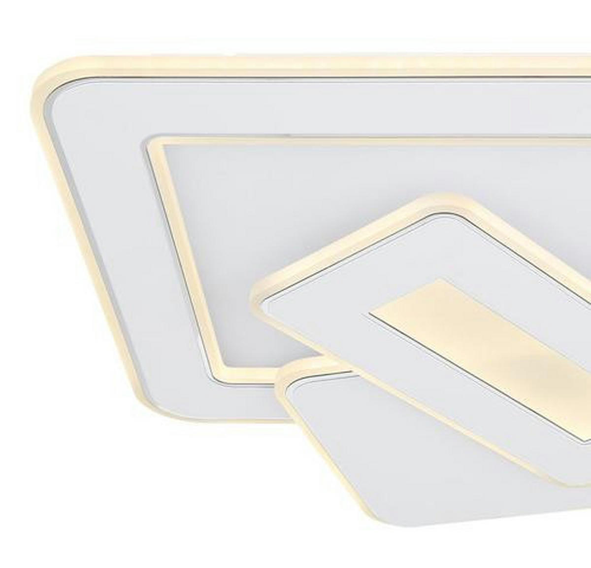 LED-DECKENLEUCHTE KIQUE  Smart 49/48,5/6,8 cm   - Weiß, Design, Kunststoff/Metall (49/48,5/6,8cm) - Globo