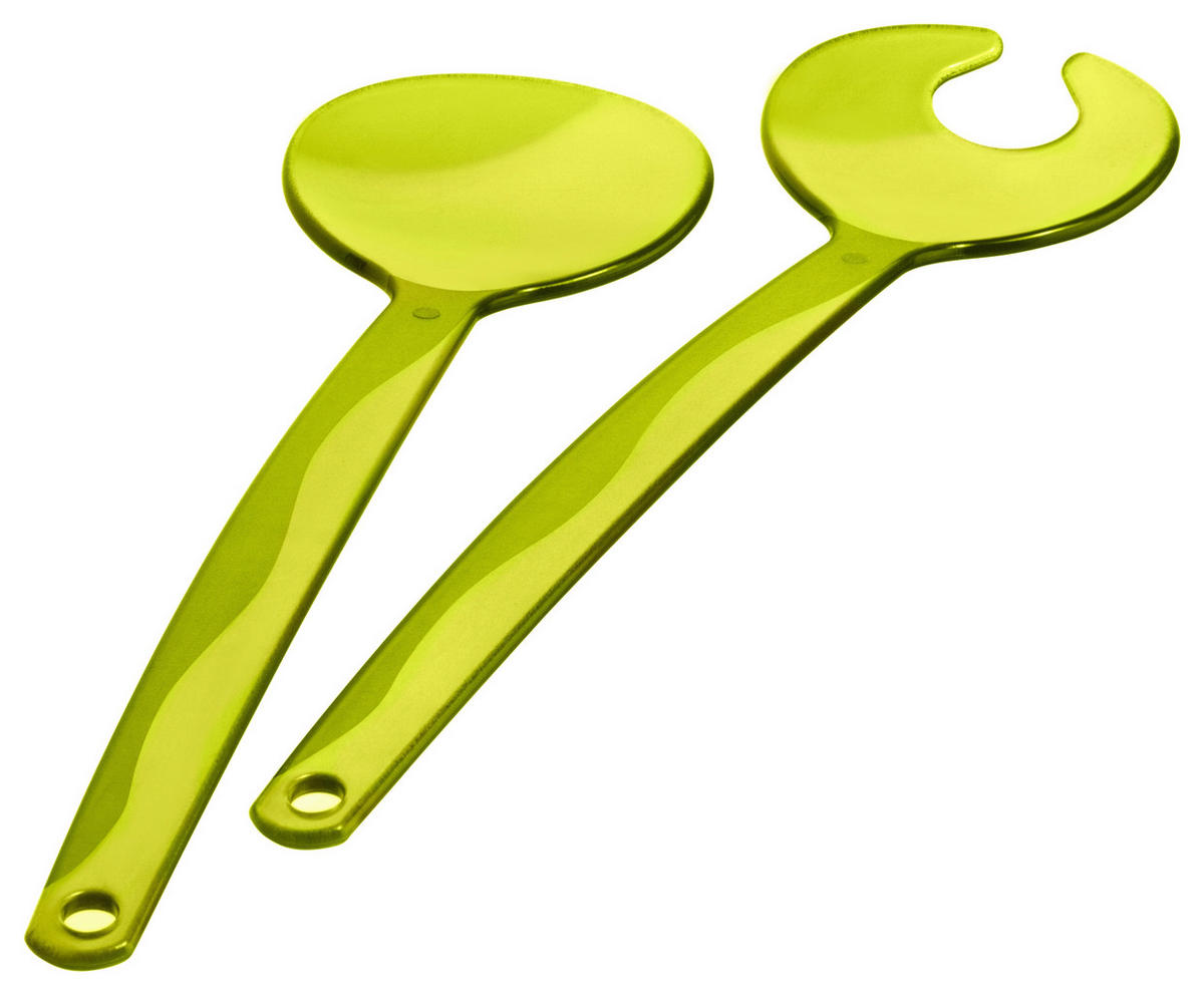 PRIBOR ZA SOLATO             - barve limete, Basics, umetna masa (30,5/8/1cm) - Rotho