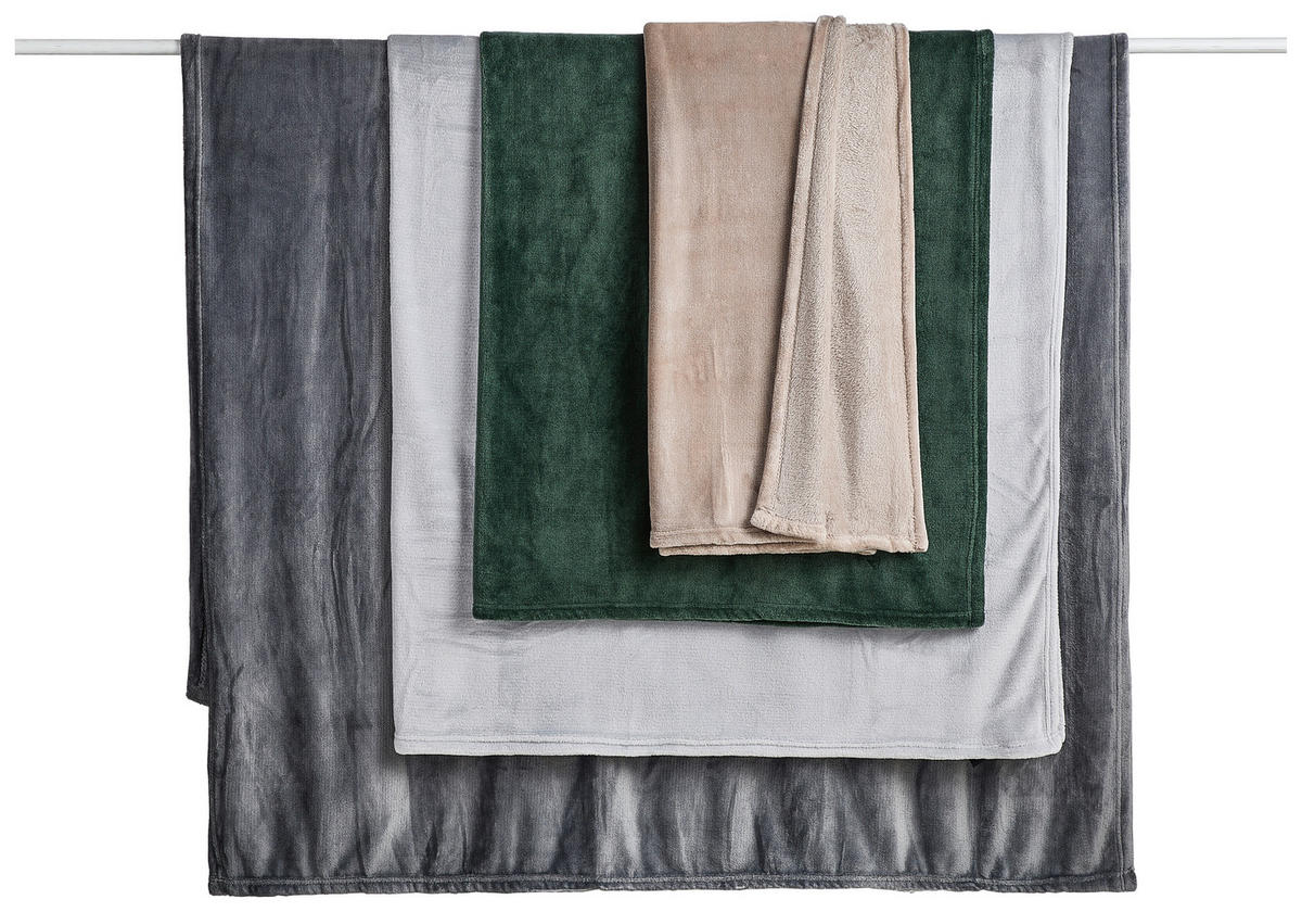 DOMÁCÍ DEKA, polyester, 140/190 cm - barvy stříbra, Konvenční, textil (140/190cm) - Novel