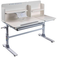 JUGENDSCHREIBTISCH 120/60/96-116 cm Weiss höhenverstellbar  - Weiss/Grau, Modern, Holzwerkstoff/Metall (120/60/96-116cm) - MID.YOU