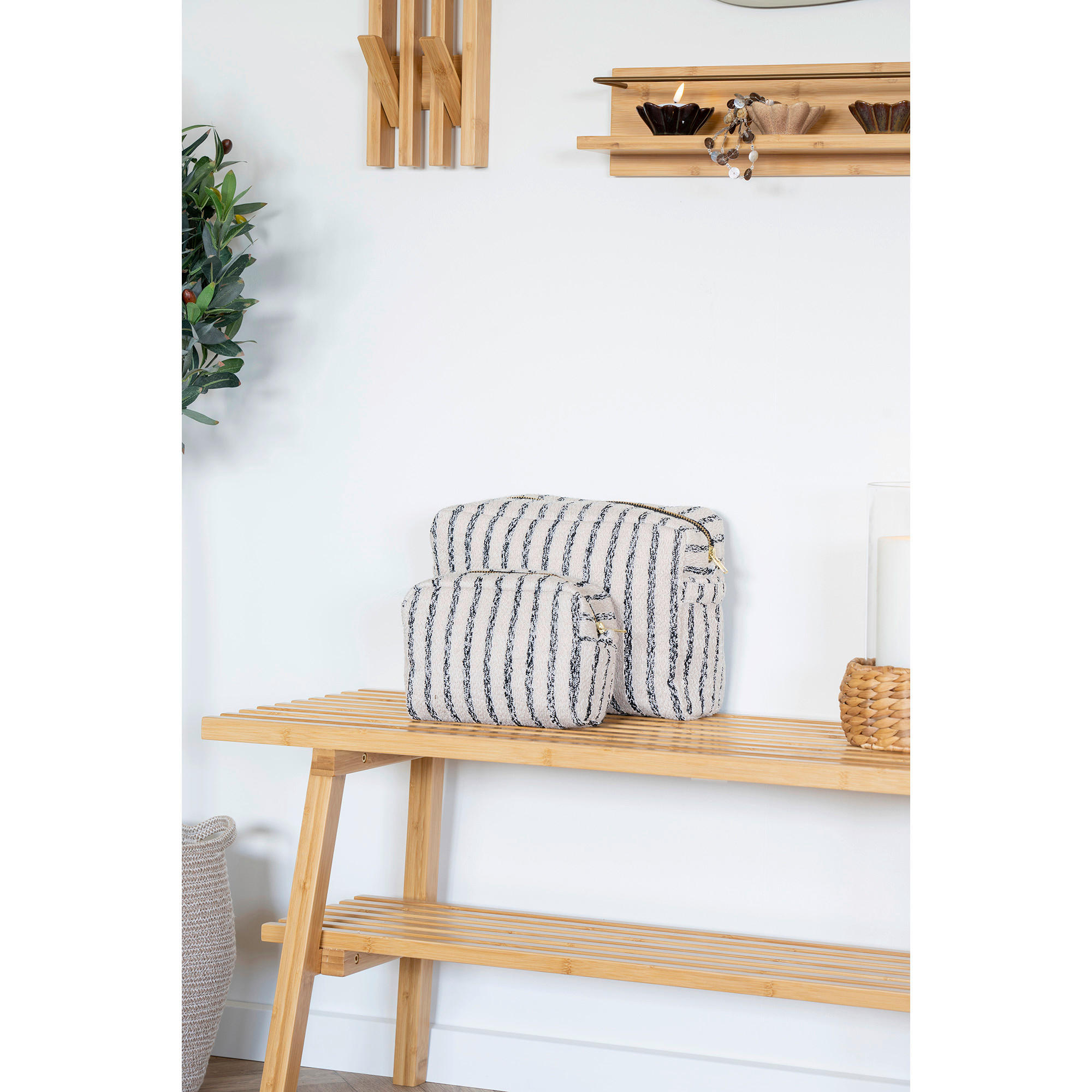 KOSMETIKTASCHENSET  - Sandfarben, Design, Kunststoff