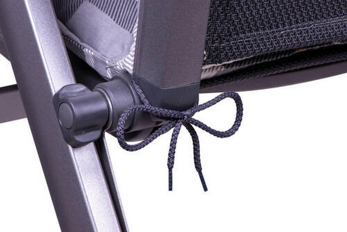 SESSELAUFLAGENSET in Grau Karo  - Grau, Basics, Textil (50/6/108cm)