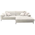 ECKSOFA in Flachgewebe Naturfarben  - Schwarz/Naturfarben, Design, Textil/Metall (296/207cm) - Dieter Knoll