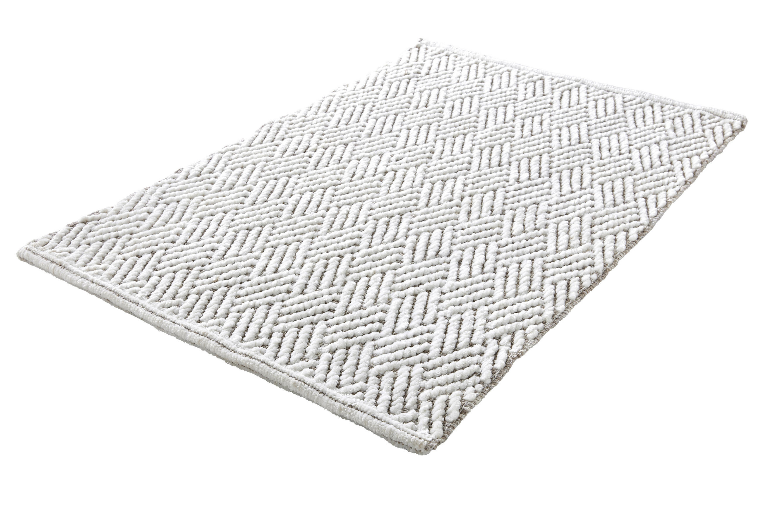 BADTEPPICH SWITCH Hellgrau 60/90 cm  - Hellgrau, KONVENTIONELL, Kunststoff/Textil (60/90cm) - Kleine Wolke