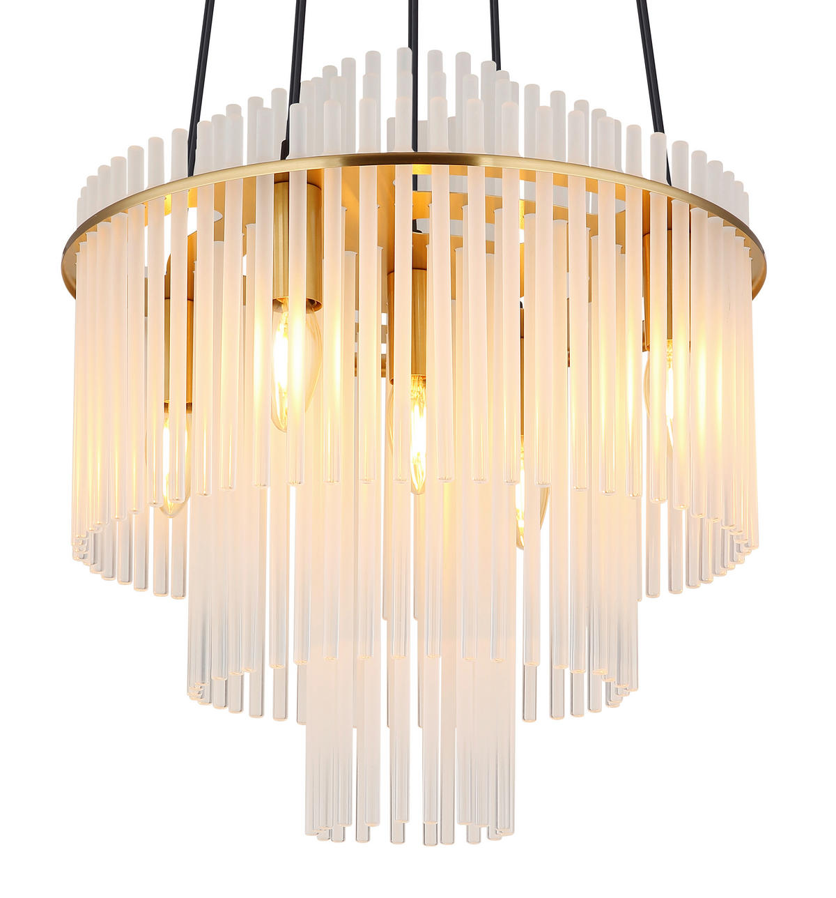 HÄNGELEUCHTE 40/120 cm  - Klar/Goldfarben, Basics, Metall (40/120cm) - Globo