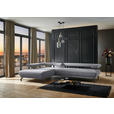 ECKSOFA in Chenille Grau  224/305 cm  - Schwarz/Grau, Design, Textil/Metall (224/305cm) - Dieter Knoll