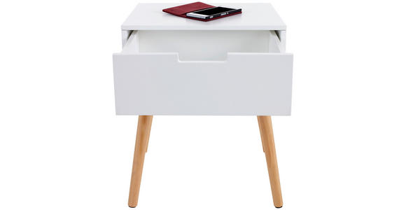 NACHTSCHRANK Kiefer massiv  - Weiß/Naturfarben, Design, Holz/Holzwerkstoff (30/40/52cm) - Xora