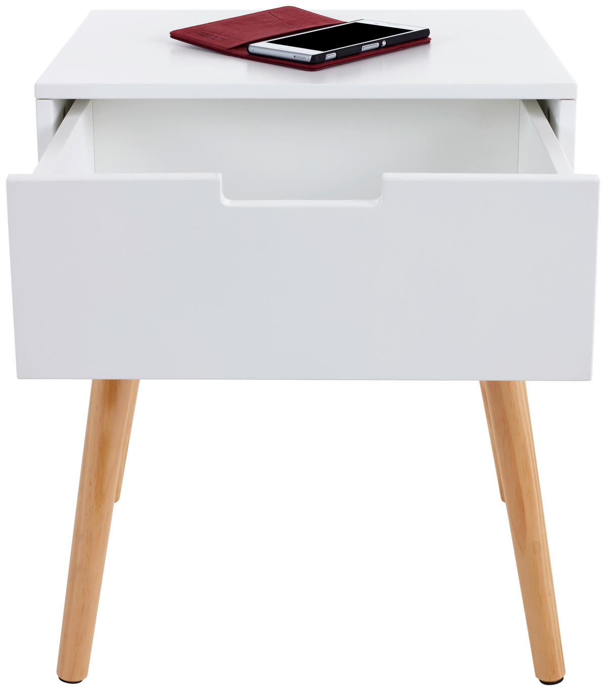 NOĆNI ORMARIĆ prirodne boje, bijela   - bijela/prirodne boje, Design, drvni materijal/drvo (30/40/52cm) - Xora