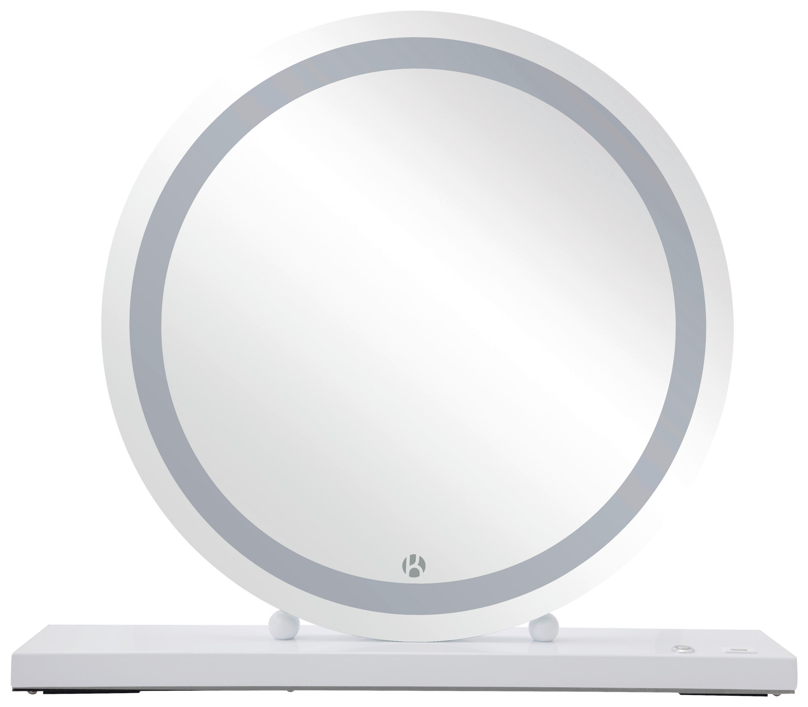 NÁSTĚNNÉ ZRCADLO 53/10/60 cm  - bílá, Basics, kov/kompozitní dřevo (53/10/60cm) - MID.YOU