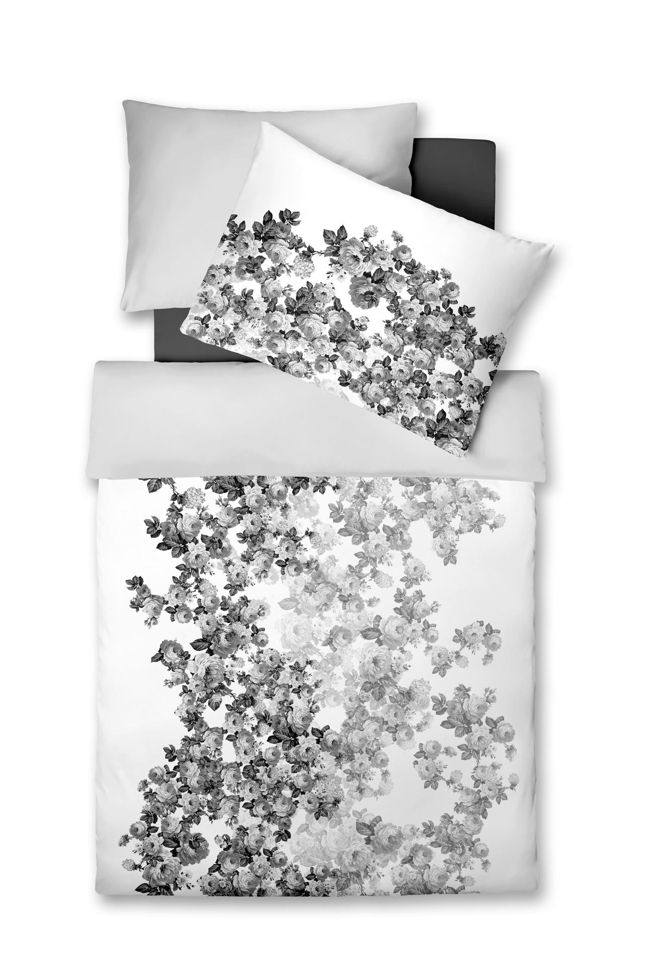 Fleuresse POSTEĽNÁ BIELIZEŇ, makosatén, čierna, biela, 140/200 cm - čierna, biela