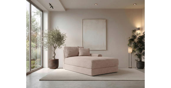 BIGSOFA Cord Rosa  - Schwarz/Rosa, MODERN, Kunststoff/Textil (117/93/190cm) - Carryhome