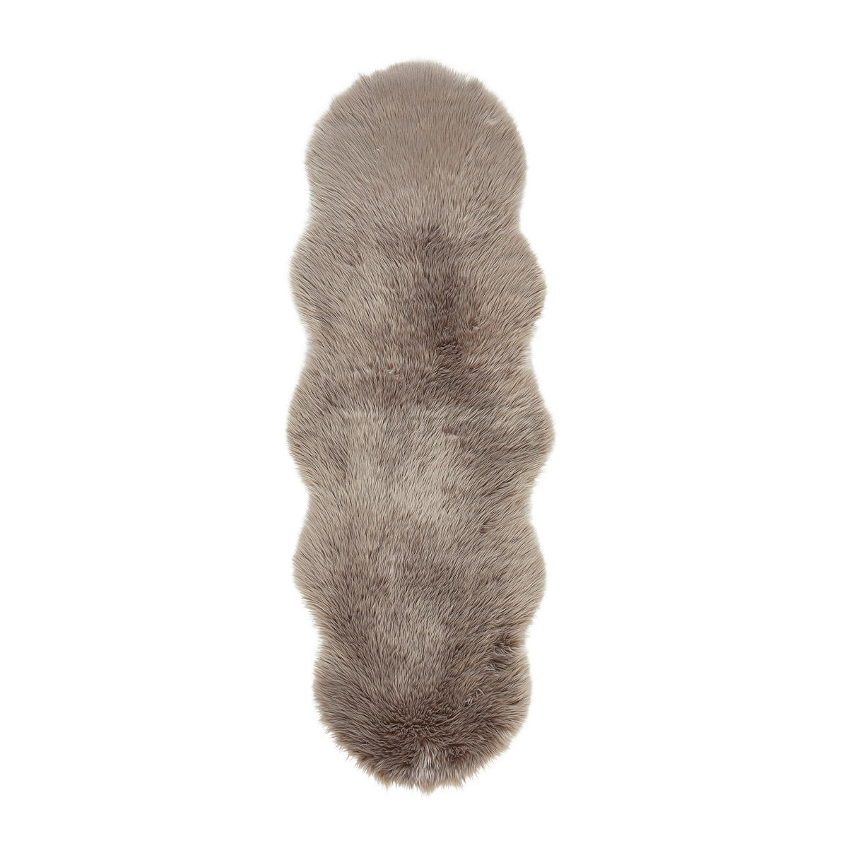 UMĚLÁ KOŽEŠINA, 60/180 cm, šedohnědá - šedohnědá, Basics, kožešina/plast (60/180cm) - Novel