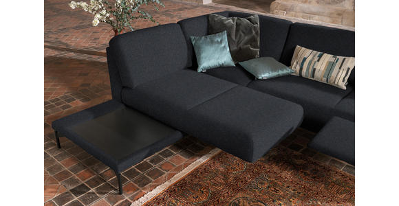 ECKSOFA in Flachgewebe Pflaume  - Pflaume/Anthrazit, Design, Textil/Metall (230/254cm) - Ambiente