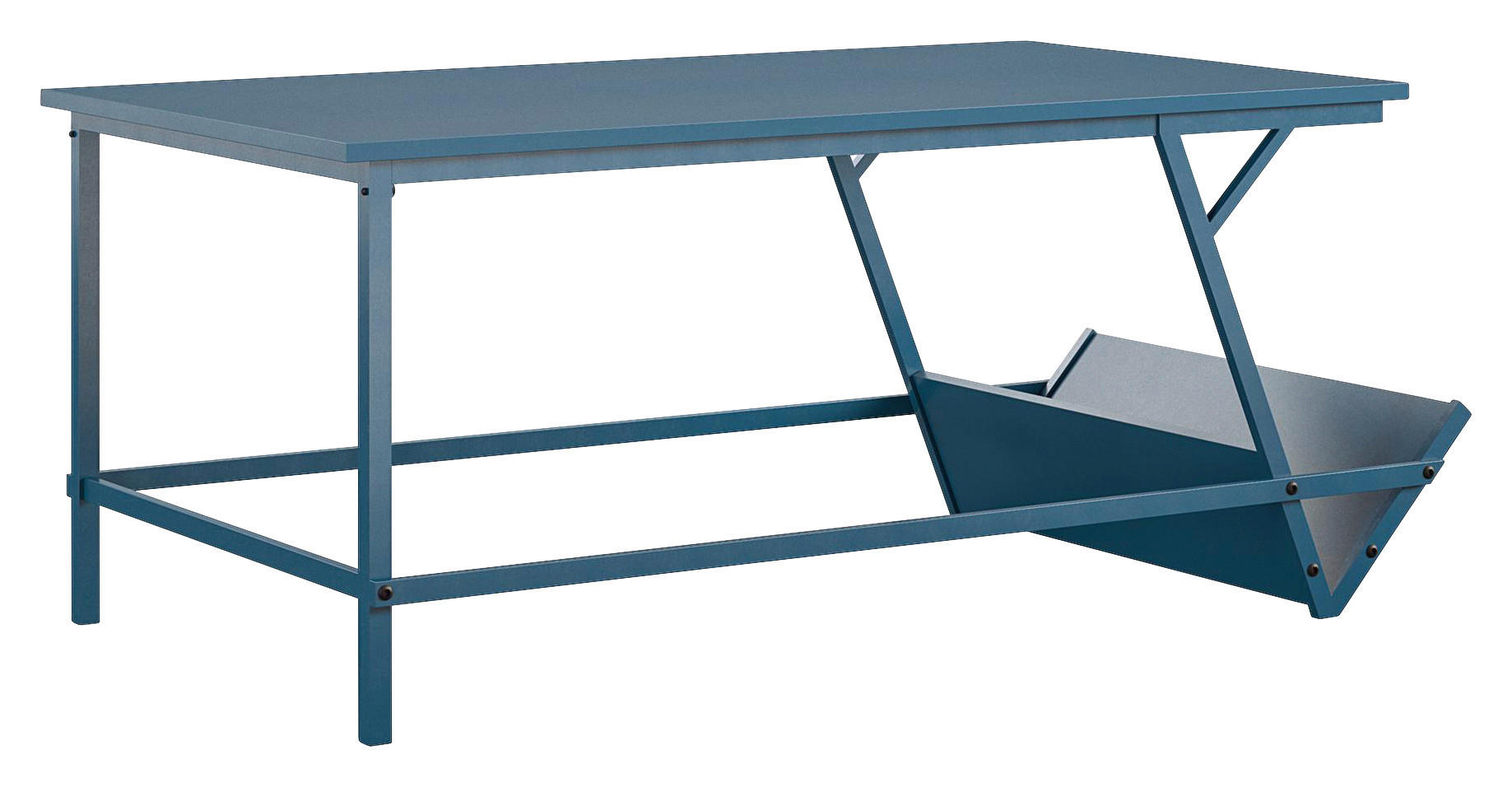 COUCHTISCH Holzwerkstoff 105/47/58 cm  - Blau, Design, Holzwerkstoff (105/47/58cm) - MID.YOU