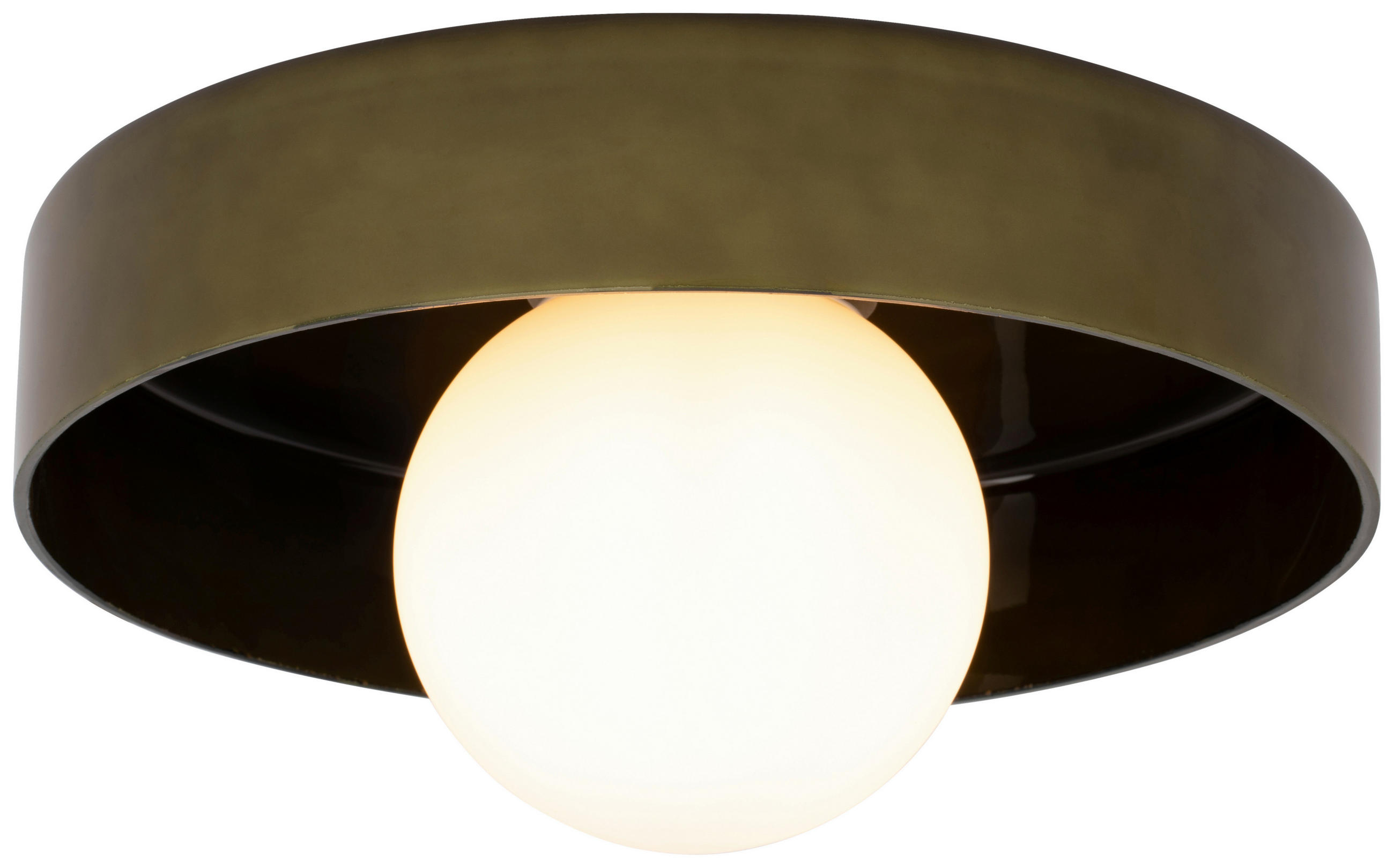 DECKENLEUCHTE 35/18 cm   - Grün, Design, Glas/Metall (35/18cm) - Collet's Monde