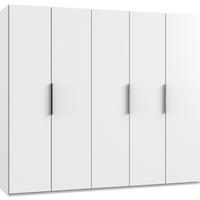 DREHTÜRENSCHRANK in Weiss  - Chromfarben/Weiss, Modern, Holzwerkstoff (250/216/58cm) - MID.YOU