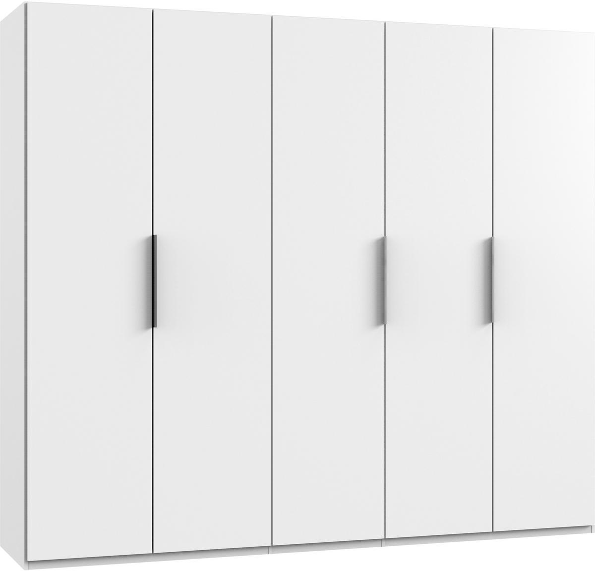 DREHTÜRENSCHRANK in Weiss  - Chromfarben/Weiss, Modern, Holzwerkstoff (250/216/58cm) - MID.YOU