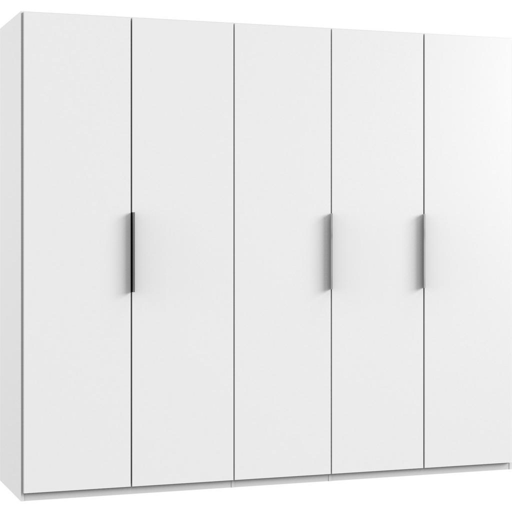 Drehtürenschrank B: 250 cm Level, Weiß