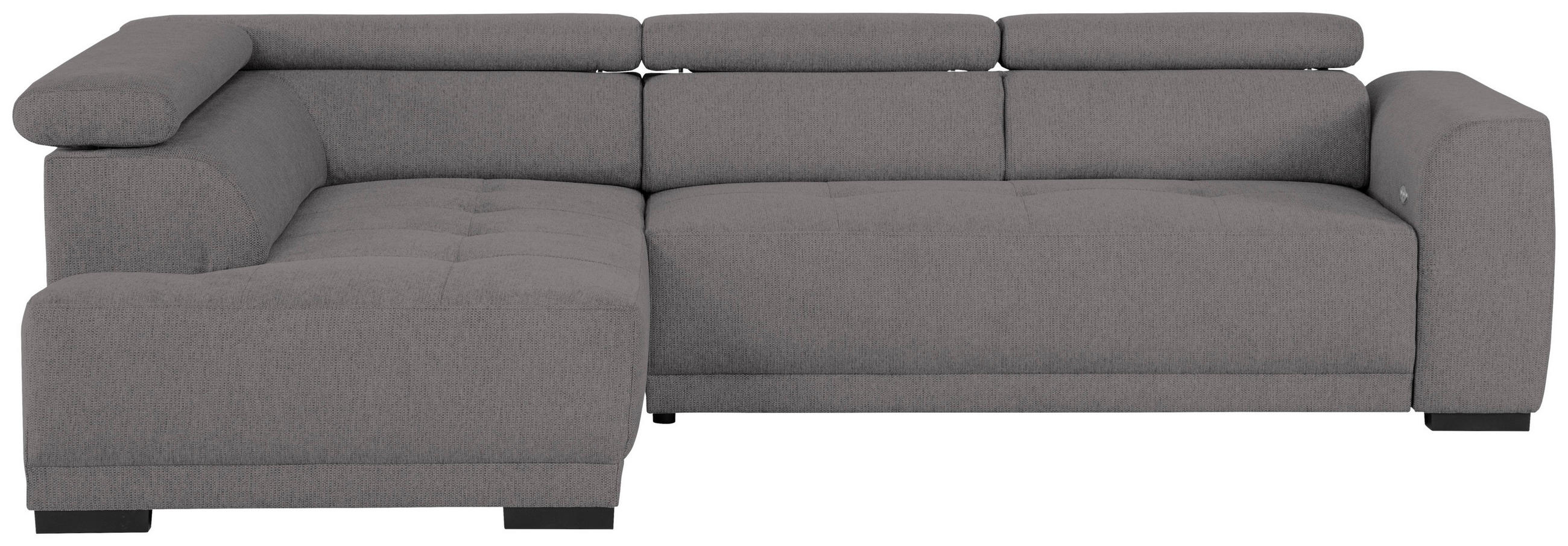ECKSOFA  in Struktur Anthrazit  205/284 cm  - Anthrazit/Schwarz, Design, Kunststoff/Textil (205/284cm) - Xora