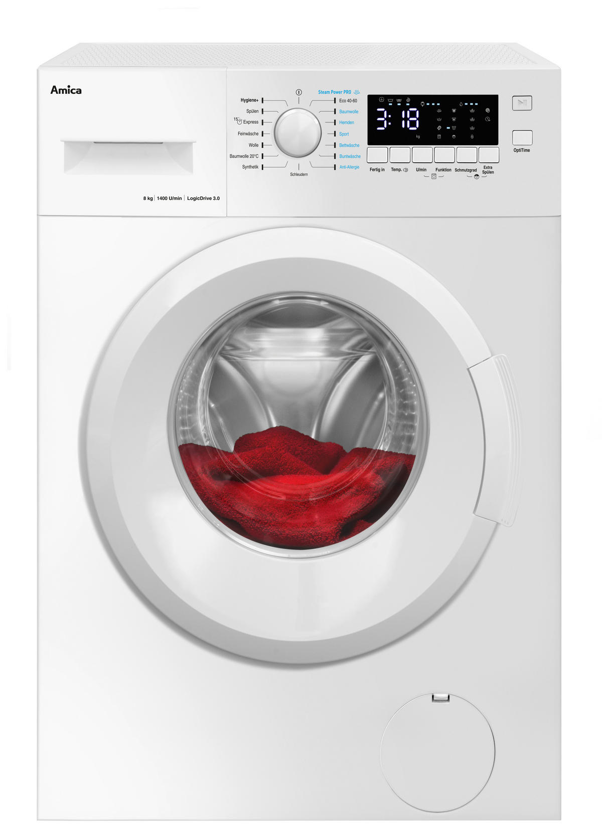 WASCHMASCHINE WA 484 600   - Weiß, Basics, Kunststoff/Metall (59,5/85,0/47,5cm) - Amica