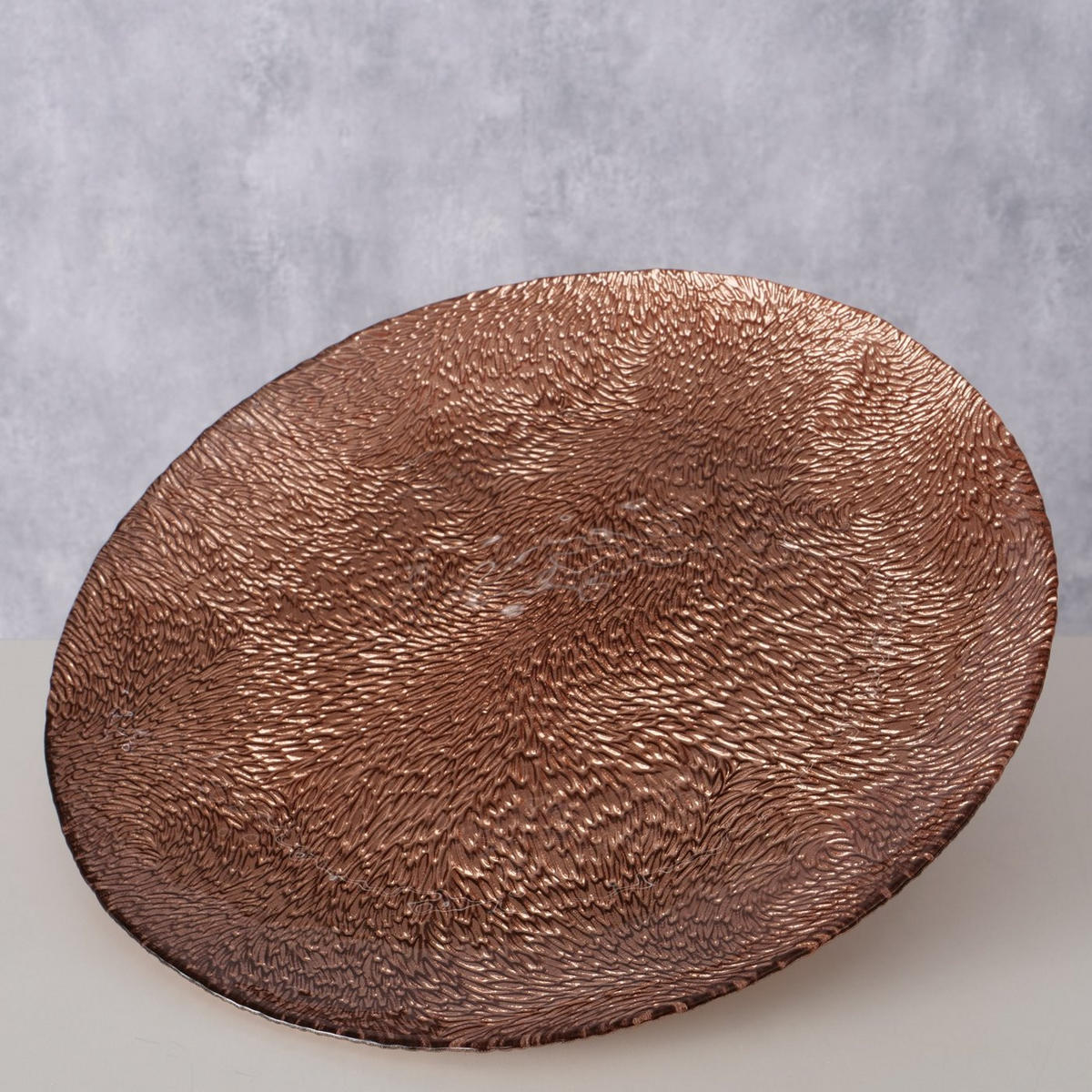 TELLER Roségold 28 cm  - Roségold, KONVENTIONELL, Glas (28cm) - Boltze Home