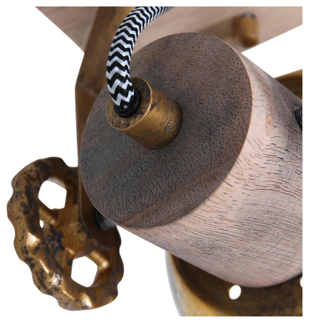 DECKENSPOTS - Anthrazit/Kupferfarben, Trend, Holz/Metall (59/19/23cm)