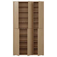 SCHUHSCHRANK 109,2/191,9/34,9 cm  - Eichefarben/Grau, MODERN, Holzwerkstoff/Kunststoff (109,2/191,9/34,9cm) - Carryhome
