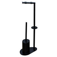 WC KEFE-SZETT fém    - fekete, Basics, műanyag/fém (22/67/15cm) - Sadena