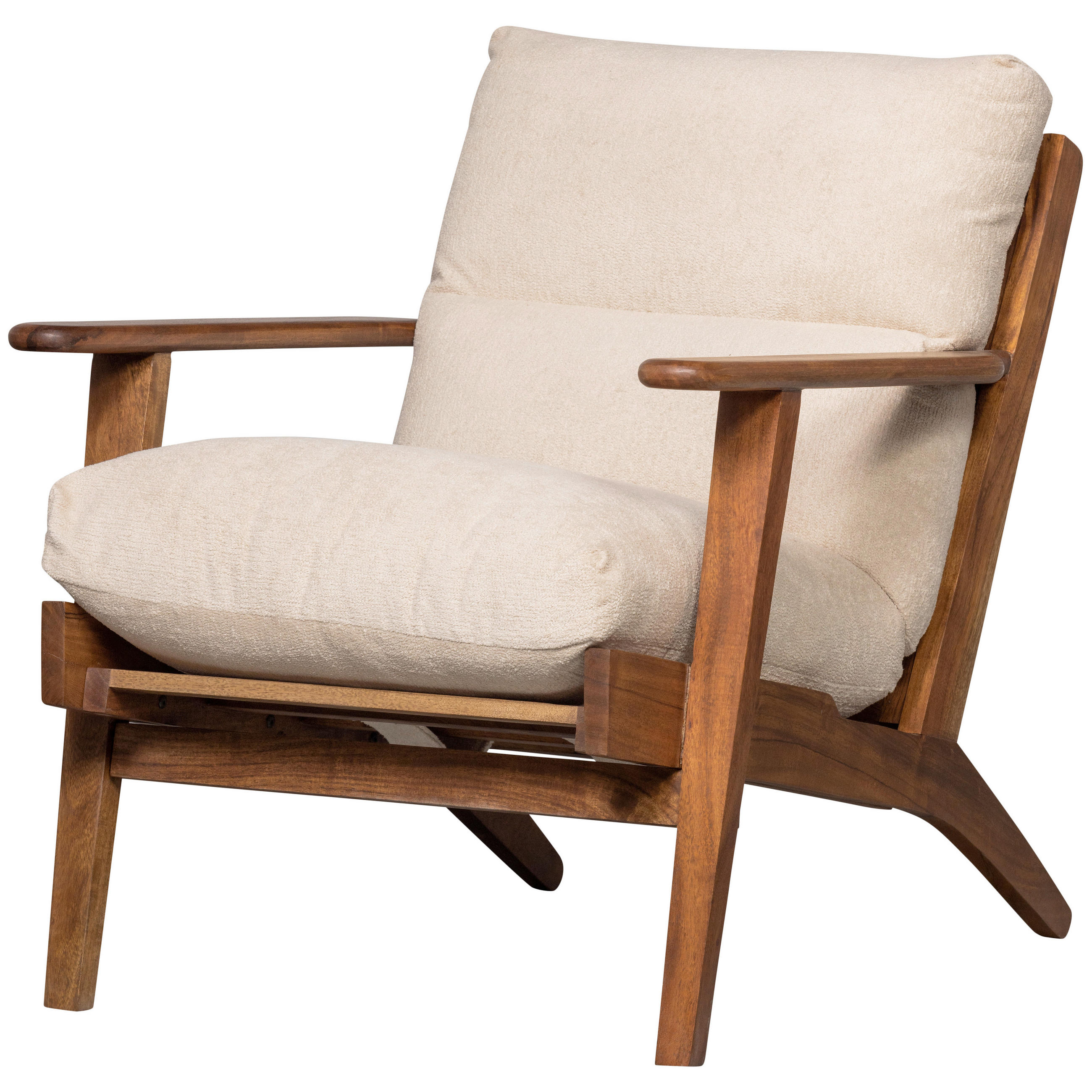 SESSEL in Naturfarben  - Naturfarben/Akaziefarben, Design, Holz/Textil (71/86/71cm) - Livetastic