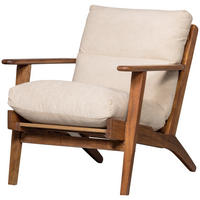 SESSEL in Naturfarben  - Naturfarben/Akaziefarben, Design, Holz/Textil (71/86/71cm) - Livetastic