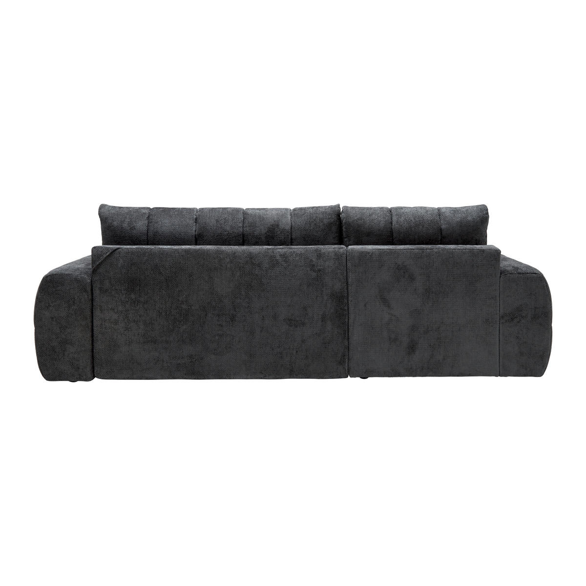 ECKSOFA Flachgewebe Graphitfarben  - Schwarz Hochglanz/Graphitfarben, Modern, Textil/Metall (166/93/273cm) - MID.YOU